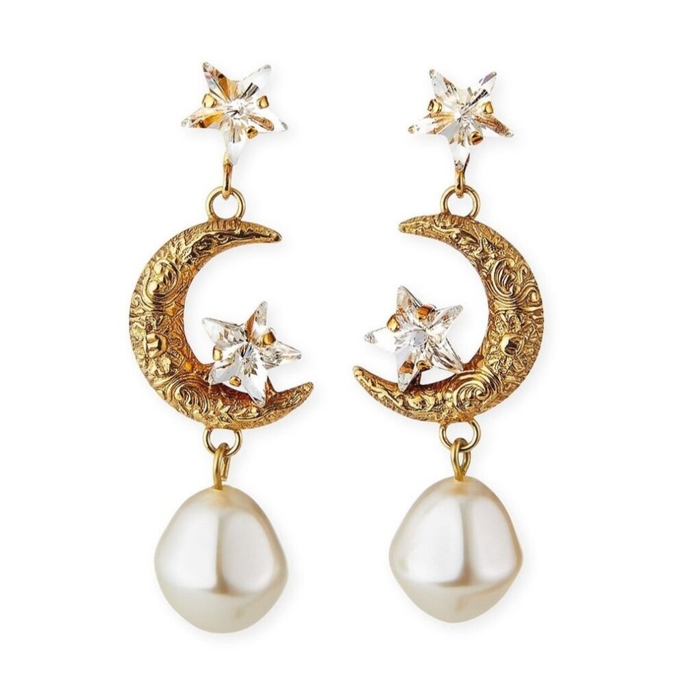 ✨ NEW Jennifer Behr Elpis Pearl Drop Celestial Earrings